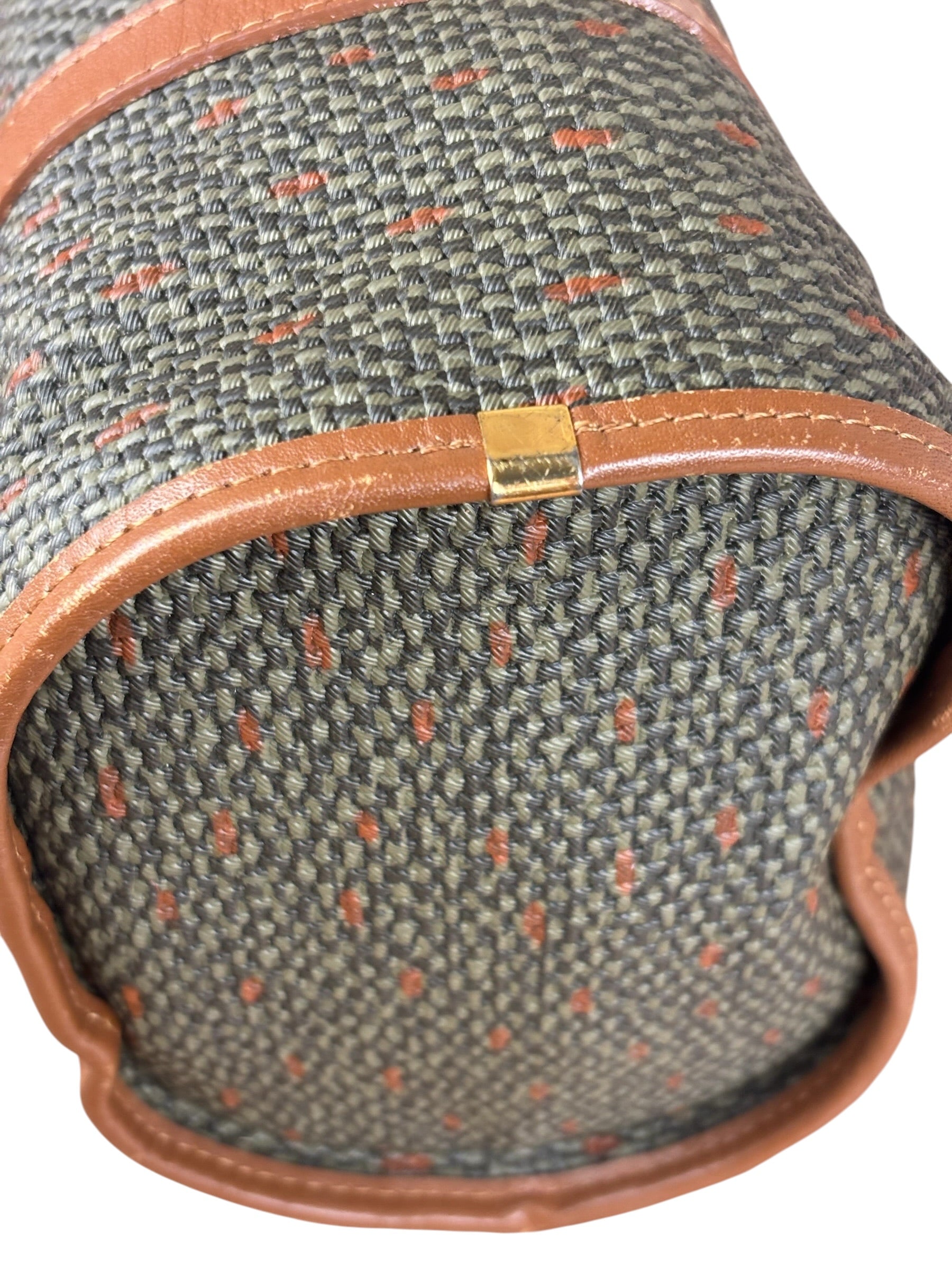 Yves Saint Laurent Vintage Brown Leather Woven Hand Bag