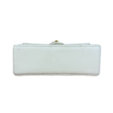 Chanel White Calfskin Square Mini Flap 1994