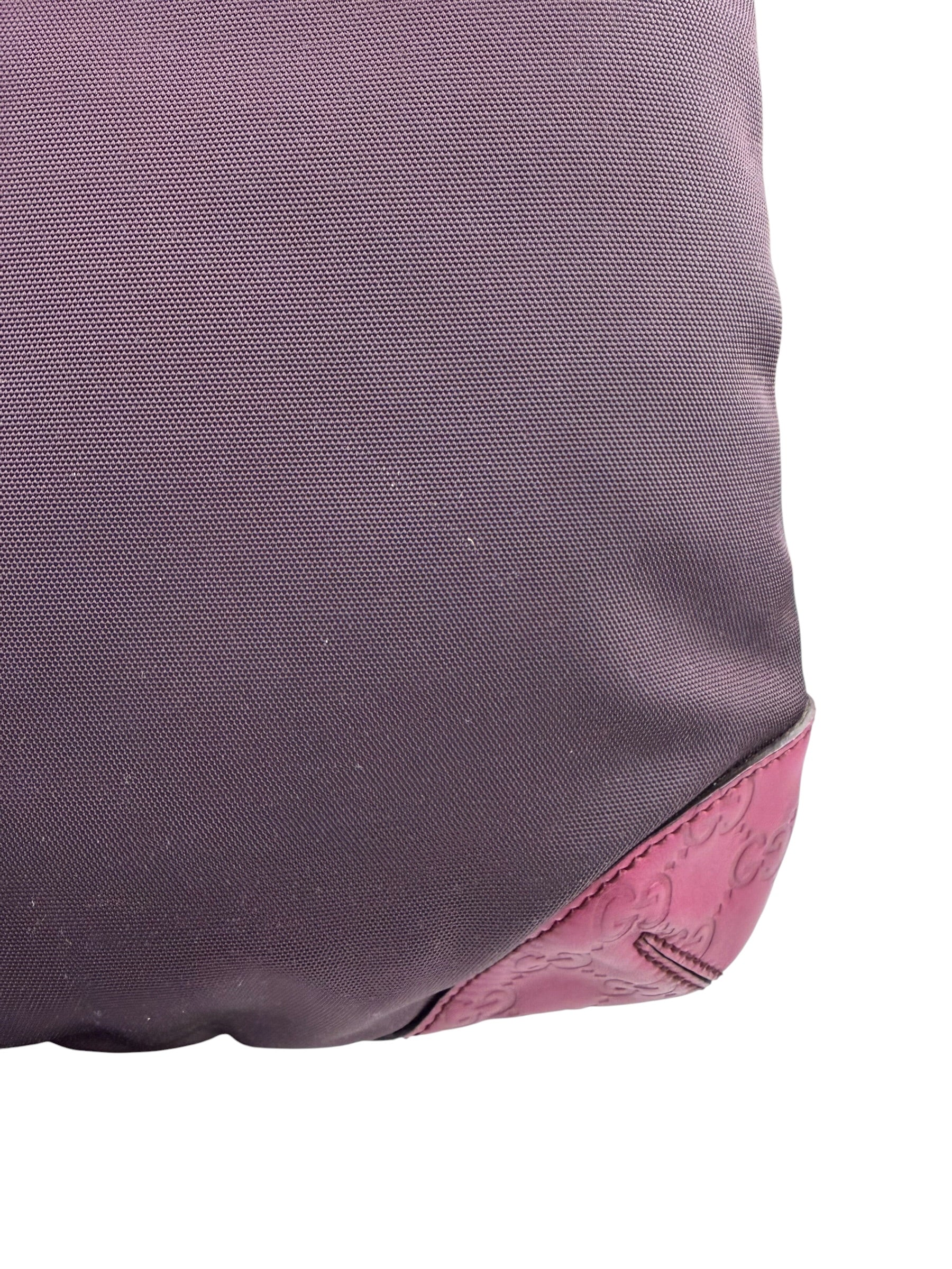 Gucci Vintage Purple Canvas Shoulder/Hobo Bag