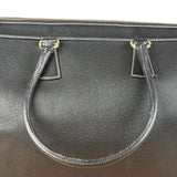 Salvatore Ferragamo Vintage Black Pebbled Leather Tote Bag