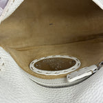 Fendi White Leather Selleria Baguette