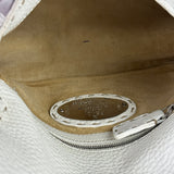 Fendi White Leather Selleria Baguette