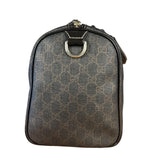 Gucci GG Supreme Coated Boston Bag Dark Brown