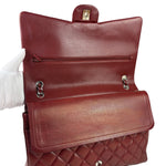 Chanel Burgundy Quilted Leather Jumbo Classic Double Flap Bag 2011