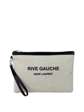 Yves Saint Laurent Off-White Rive Gauche Zipped Pouch