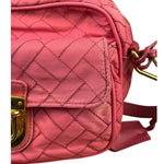 Prada Pink Leather Trim/Synthetic Tessuto Camera Bag