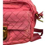 Prada Pink Leather Trim/Synthetic Tessuto Camera Bag