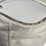 Prada White Tessuto Nylon Leather Trim Shoulder Bag