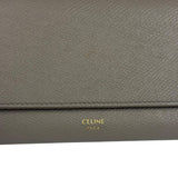 Celine Grey Leather Long Flap Wallet