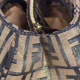 Fendi Vintage Gold Shimmer Zucca Shoulder Bag