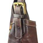 Gucci Brown Web Britt Hobo Leather Shoulder Bag