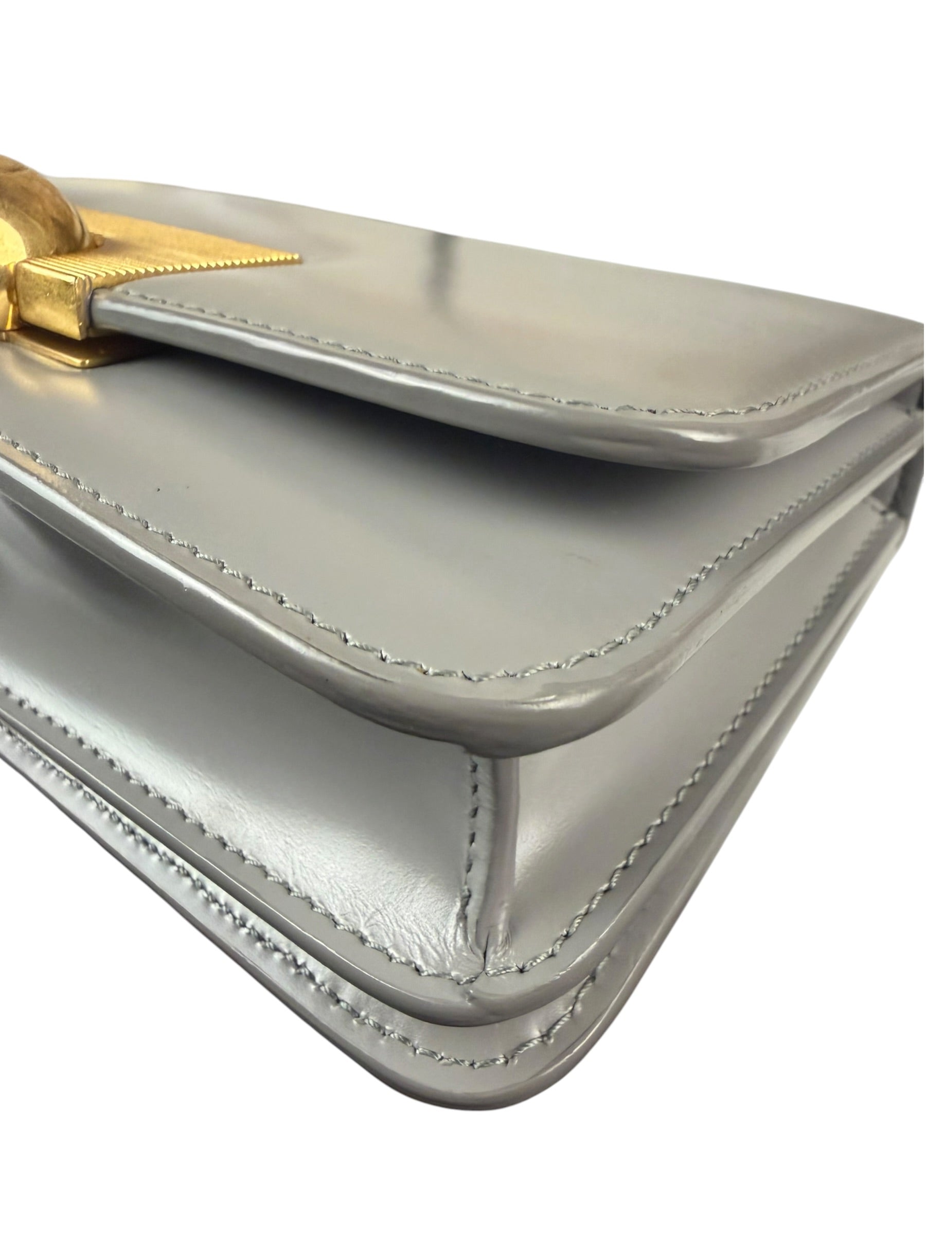 Bottega Veneta Grey Calfskin BV Classic Medium Bag