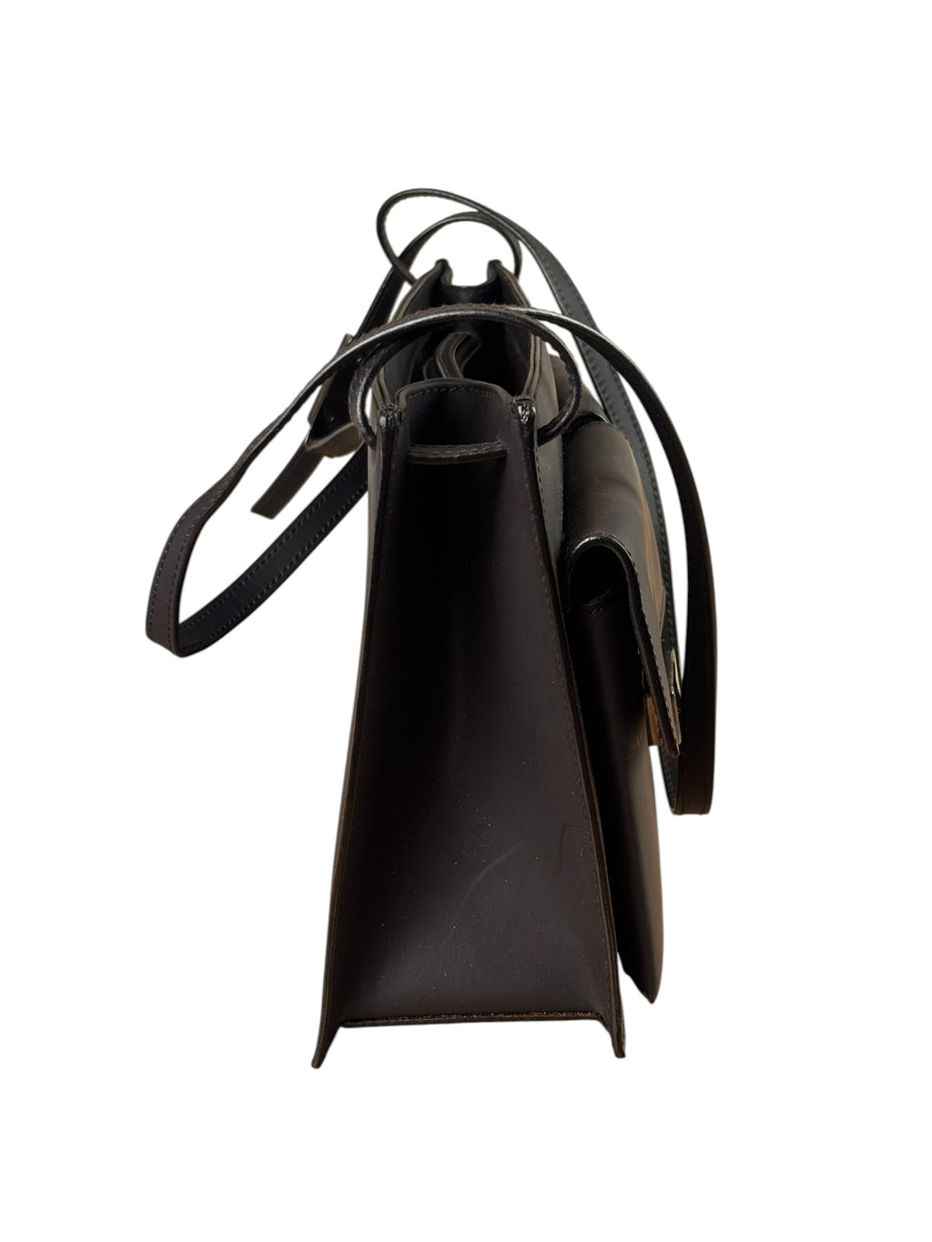 Gucci Wine Leather Double Pocket Shoulder Bag