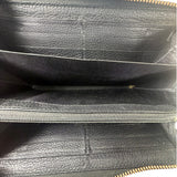 Gucci Black Leather Zip-Around Long Wallet