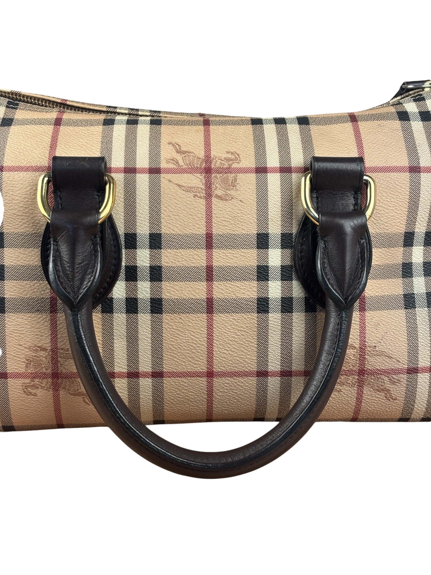 Burberry Vintage House Check Haymarkett Chester Bowling Handbag