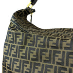 Fendi Vintage Zucca Canvas Collapsible Shoulder Bag