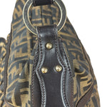 Fendi Vintage Dark Brown Zucca Chef Hobo Bag