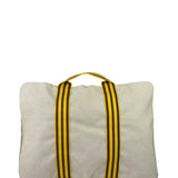 Hermes Beige Ècru Cotton Stripped Toile Fourre-Tout Briefcase