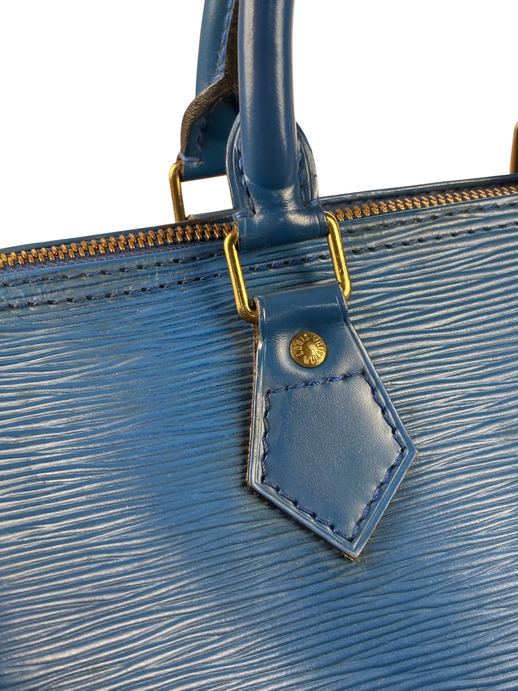 Louis Vuitton Blue Epi Leather Speed 25