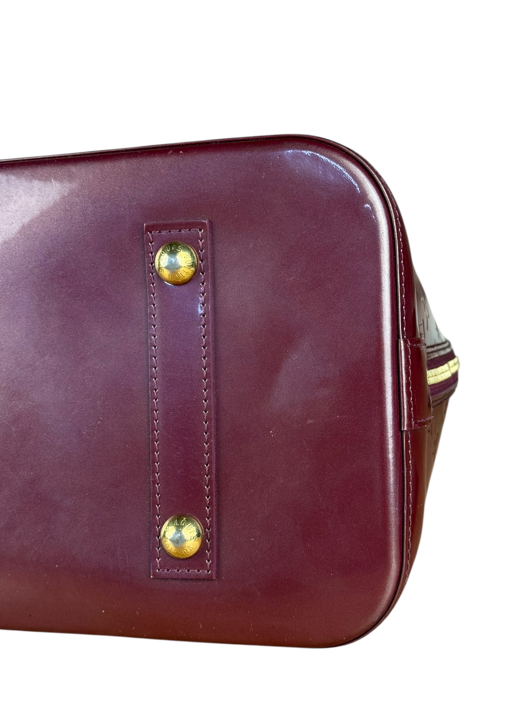 Louis Vuitton Monogram Vernis Alma GM Burgundy