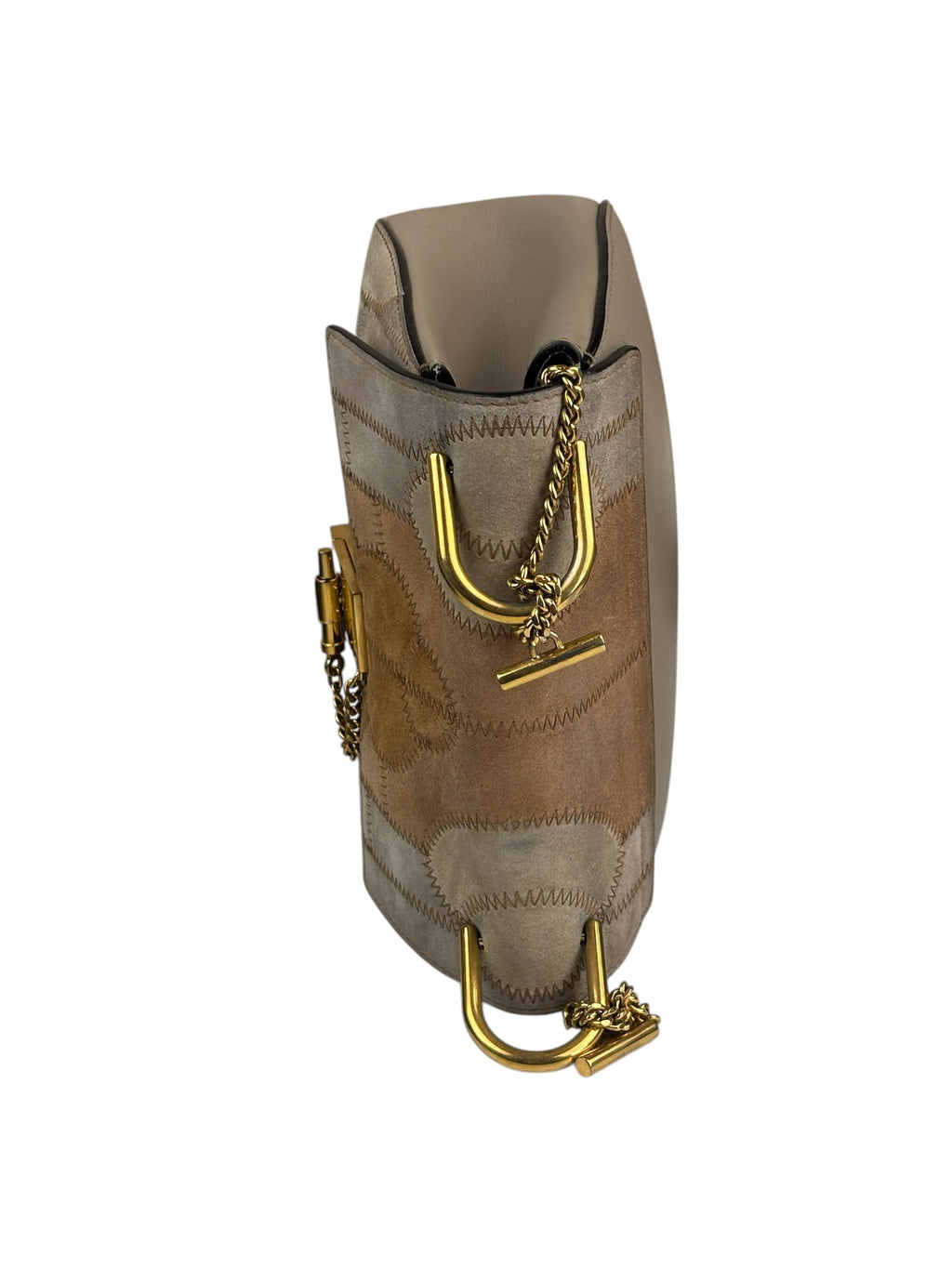 Chloe Patchwork Drew Suede Shoulder Bag