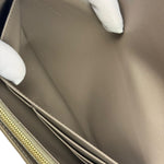 Celine Grey Leather Long Flap Wallet