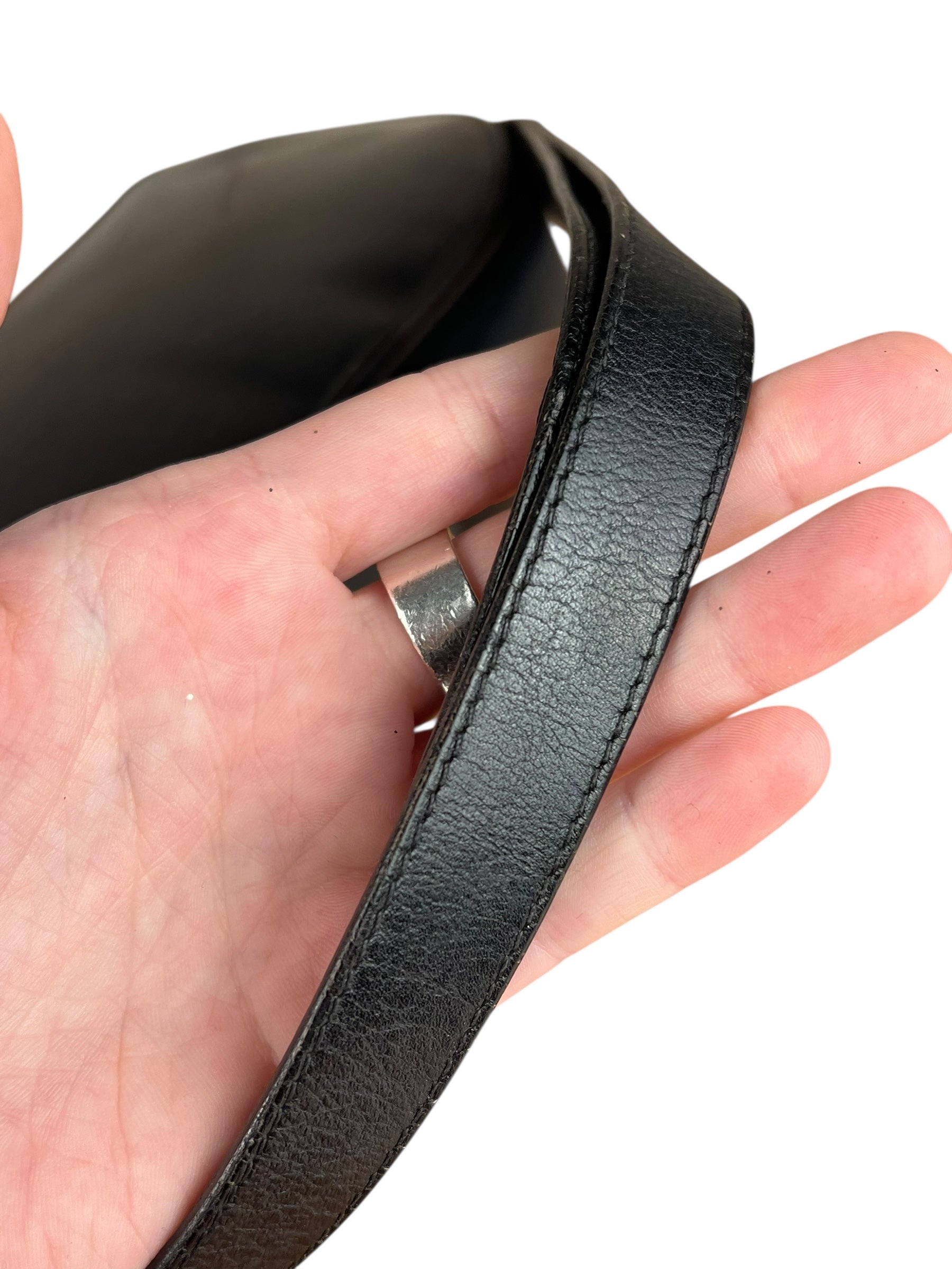 Dior Black Leather Vintage Flap Shoulder Bag