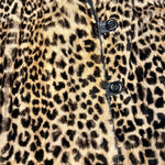 Emba Vintage Cheetah Print Fur Reversible Coat
