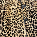 Emba Vintage Cheetah Print Fur Reversible Coat