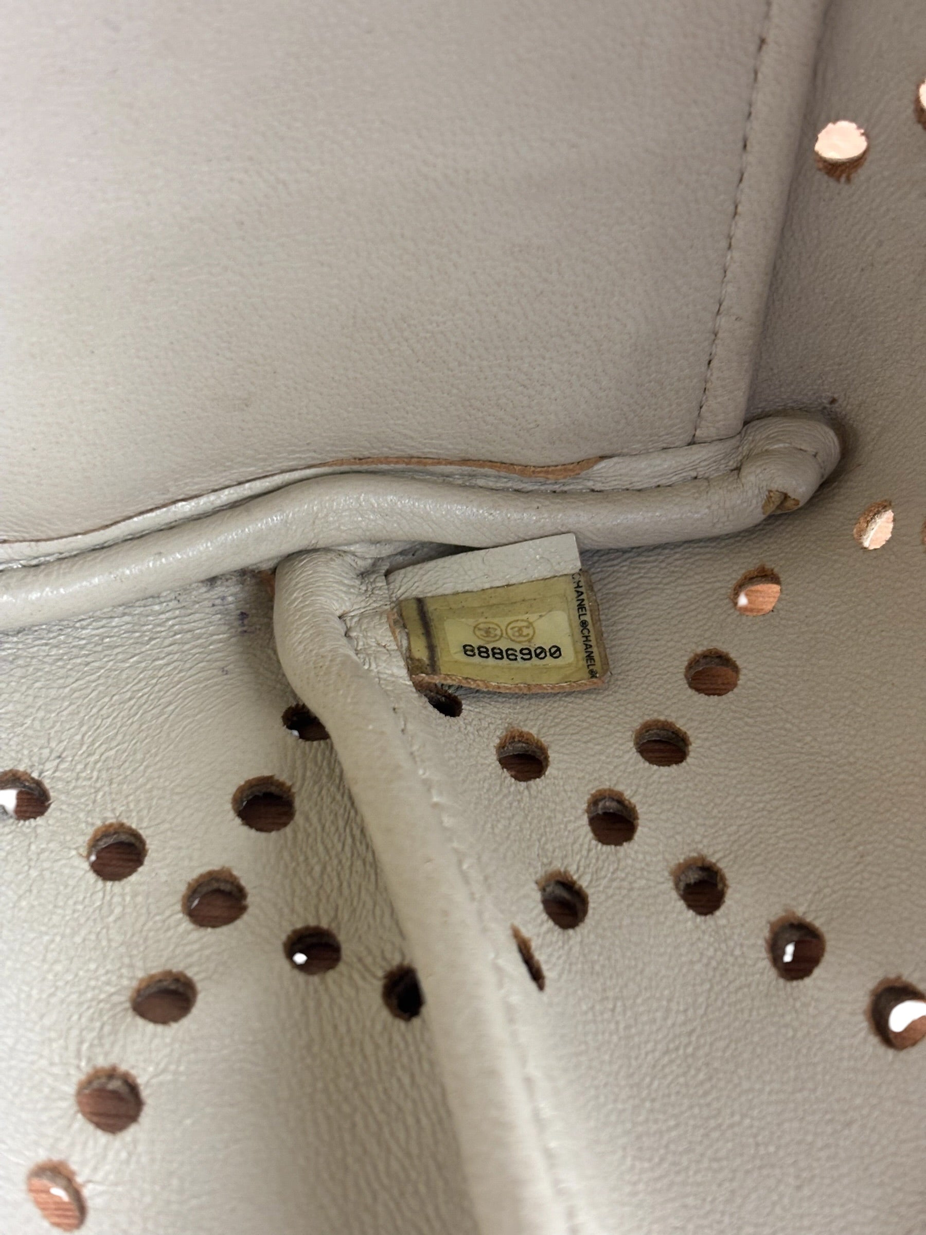 Chanel Vintage Yellow Patent Leather Perforated Tote Bag 1987