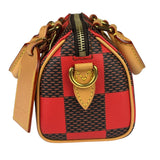 Louis Vuitton Red Pop Damier Nano Speedy Bandouliere Two-Way Bag