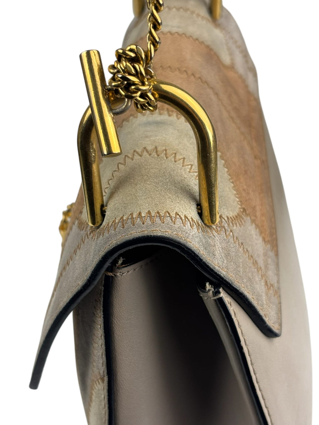 Chloe Patchwork Drew Suede Shoulder Bag