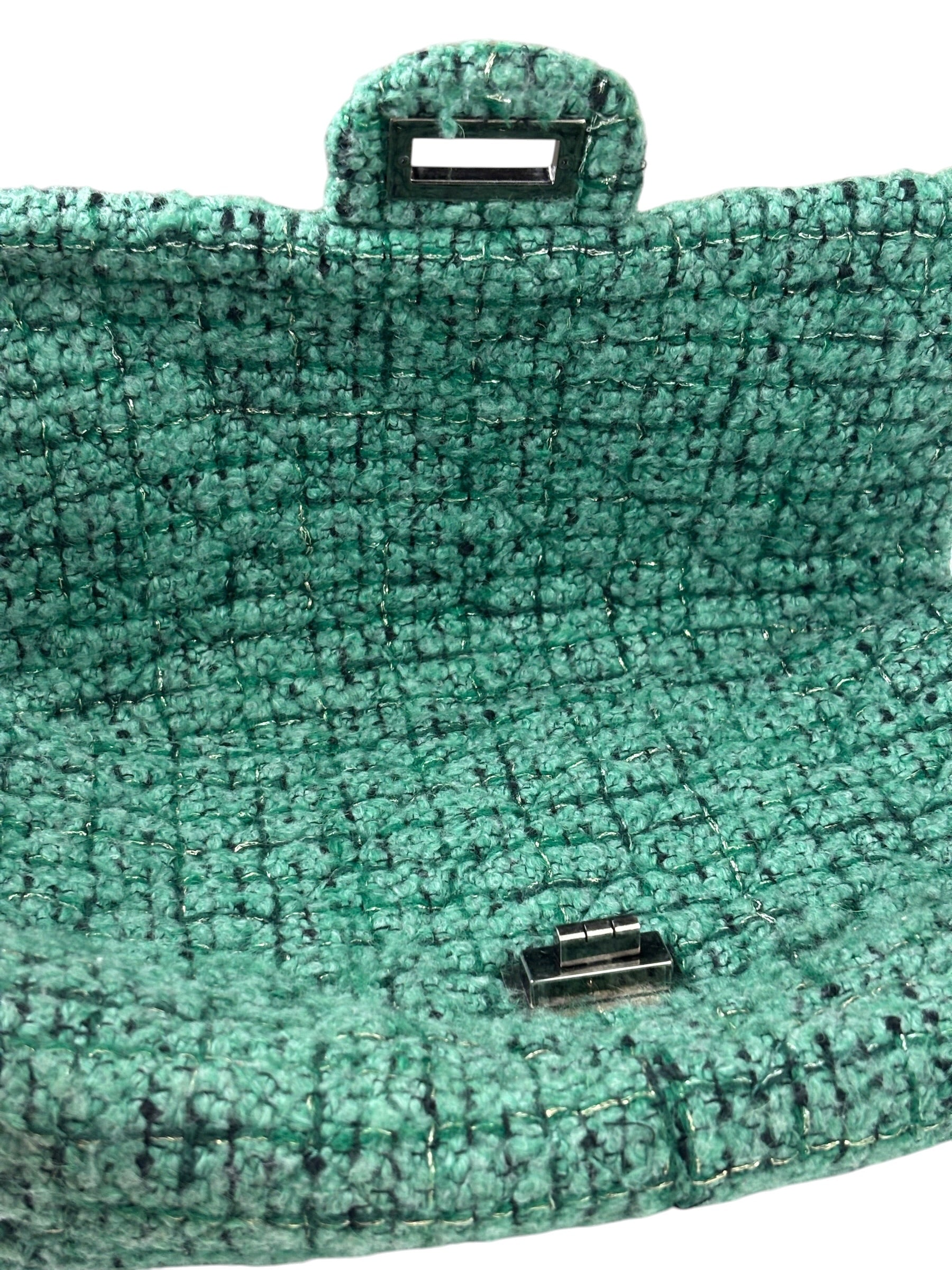 Chanel Green Tweed Easy Reissue Flap Bag 2009
