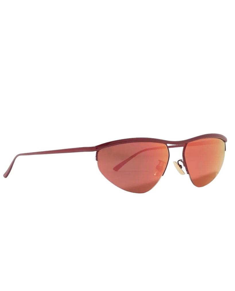 Bottega Veneta BV1091S Oval Panthos Red Sunglasses