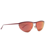 Bottega Veneta BV1091S Oval Panthos Red Sunglasses