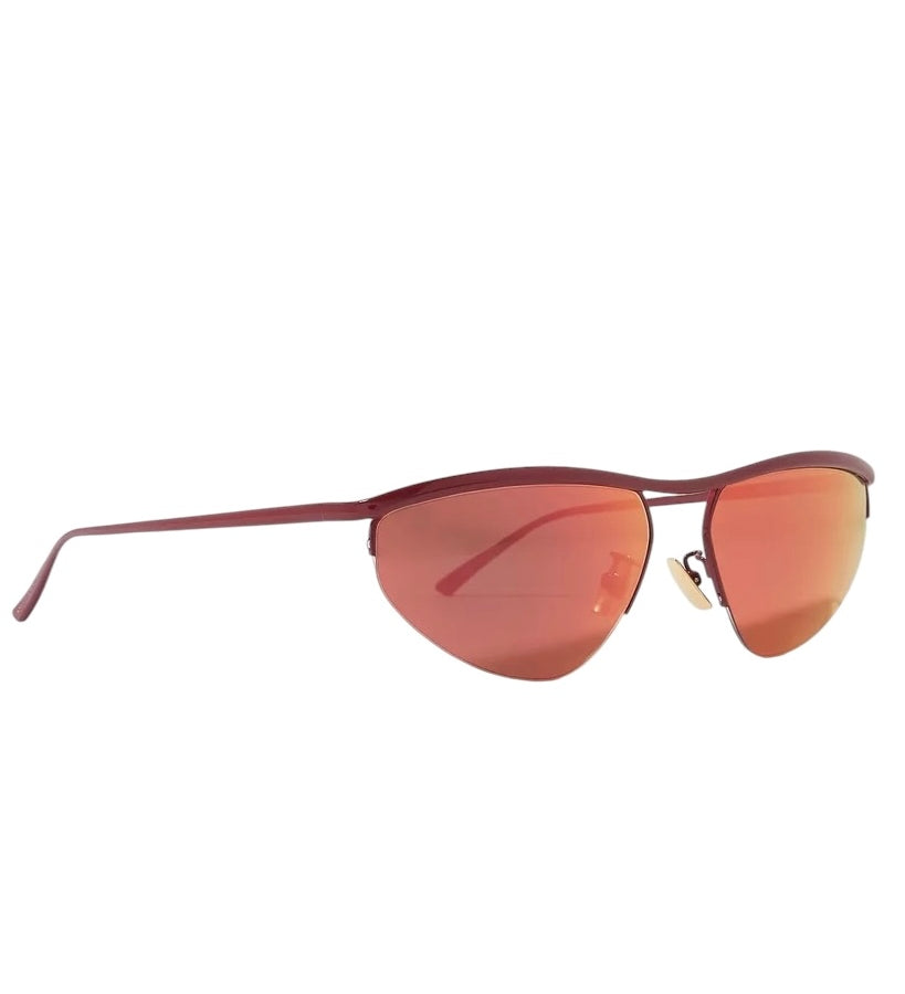 Bottega Veneta BV1091S Oval Panthos Red Sunglasses