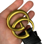 Gucci GG Black leather Belt