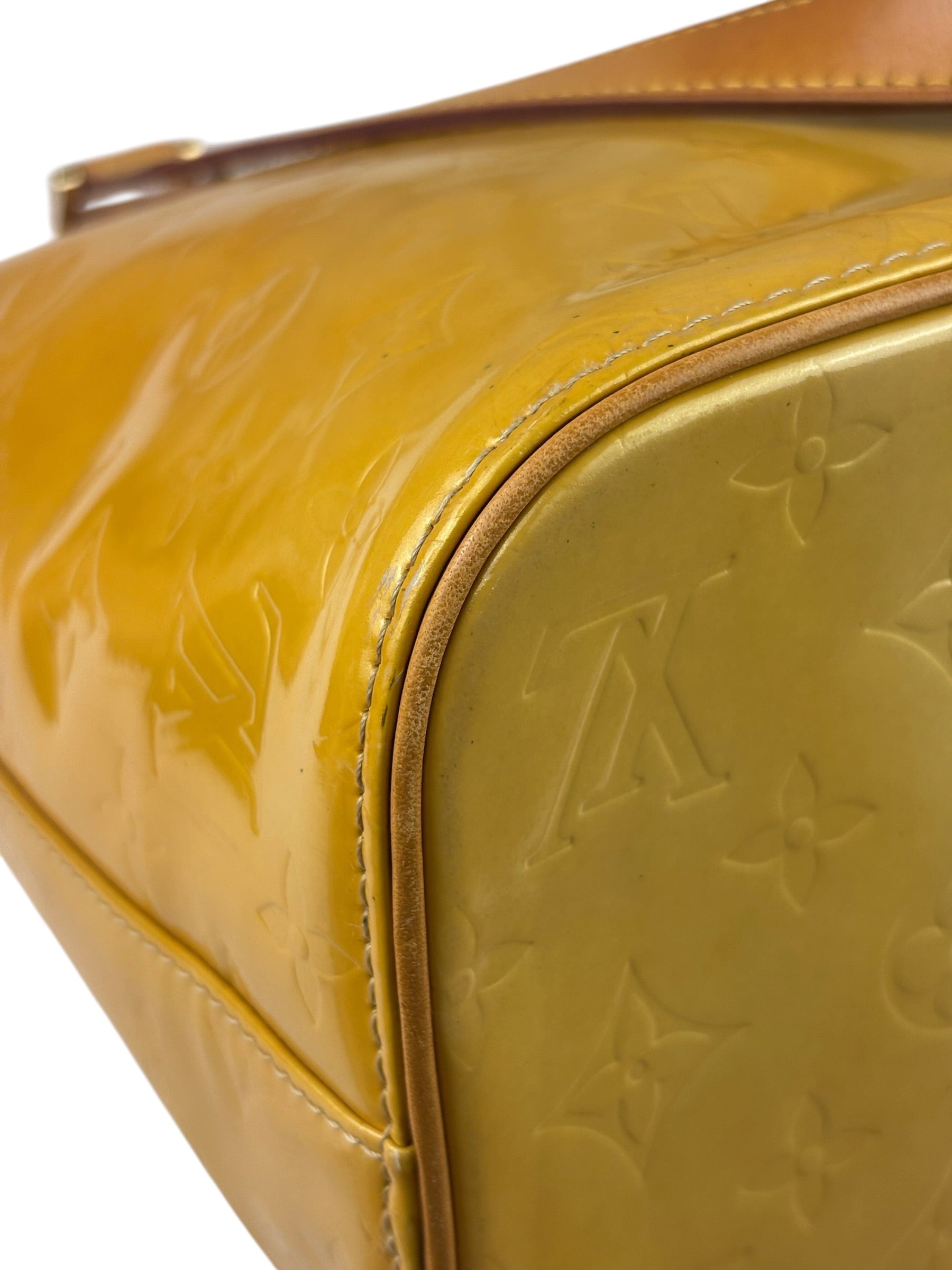 Louis Vuitton Yellow Vernis Houston Tote MM