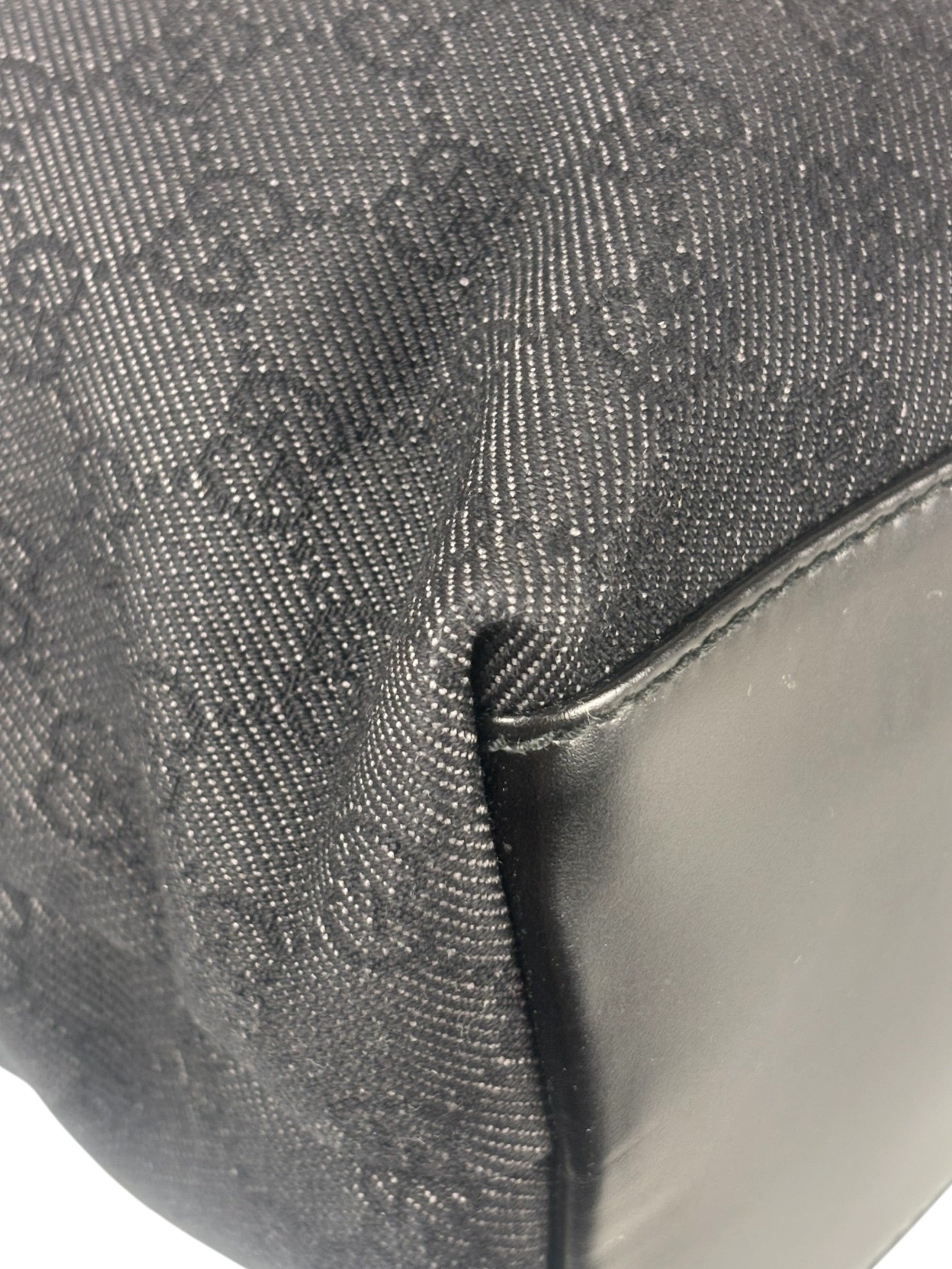 Gucci GG Black Canvas Capri Chain Tote Bag