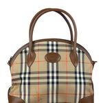 Burberry Vintage House Haymarket Check Dome Satchel Handbag