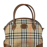 Burberry Vintage House Haymarket Check Dome Satchel Handbag