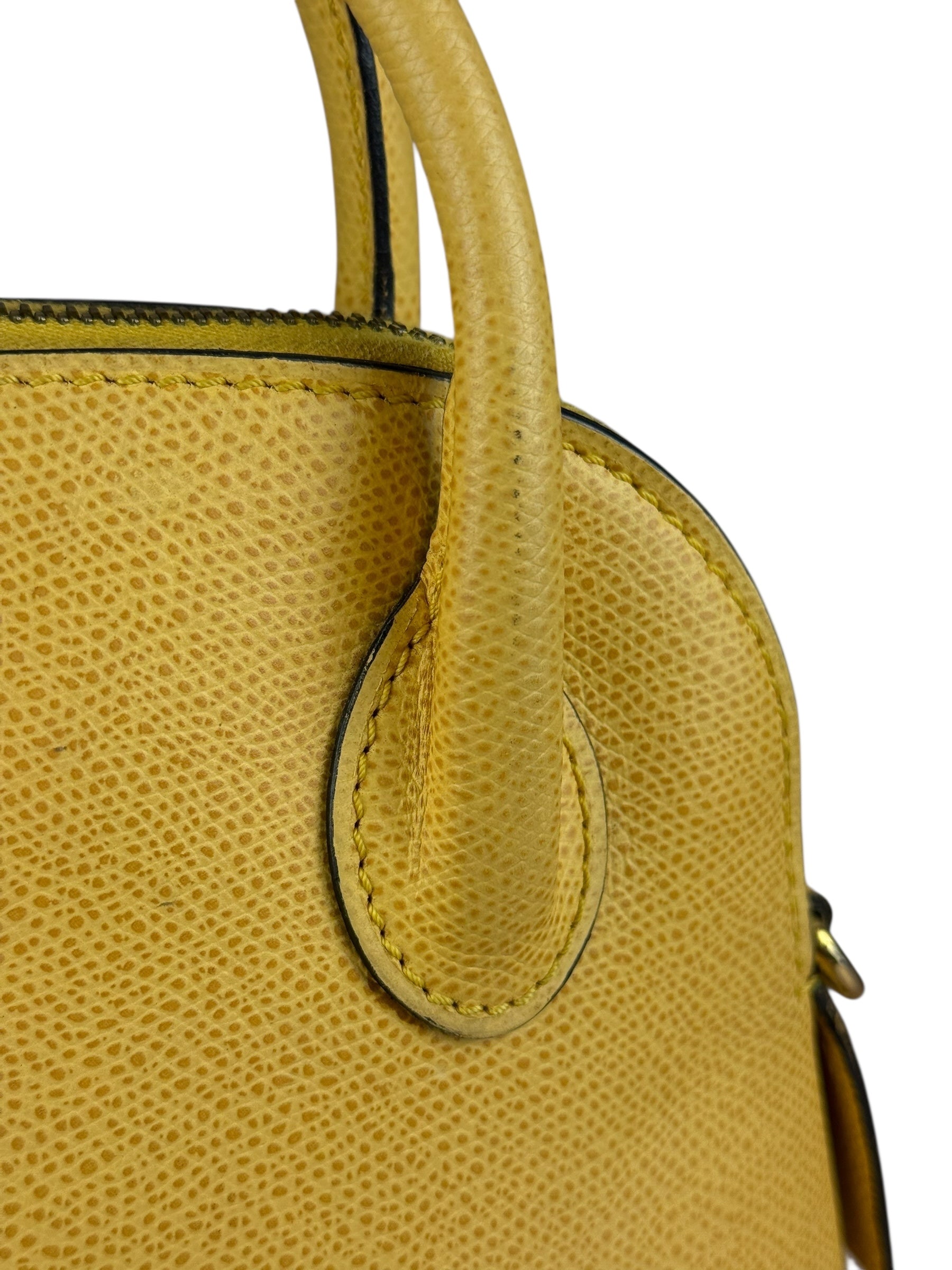 Celine Yellow Leather Dome 2Way Handbag