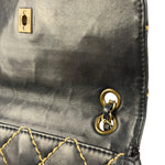 Chanel Vintage Navy Blue Leather Wild Stitch Surpique Flap Bag 2001