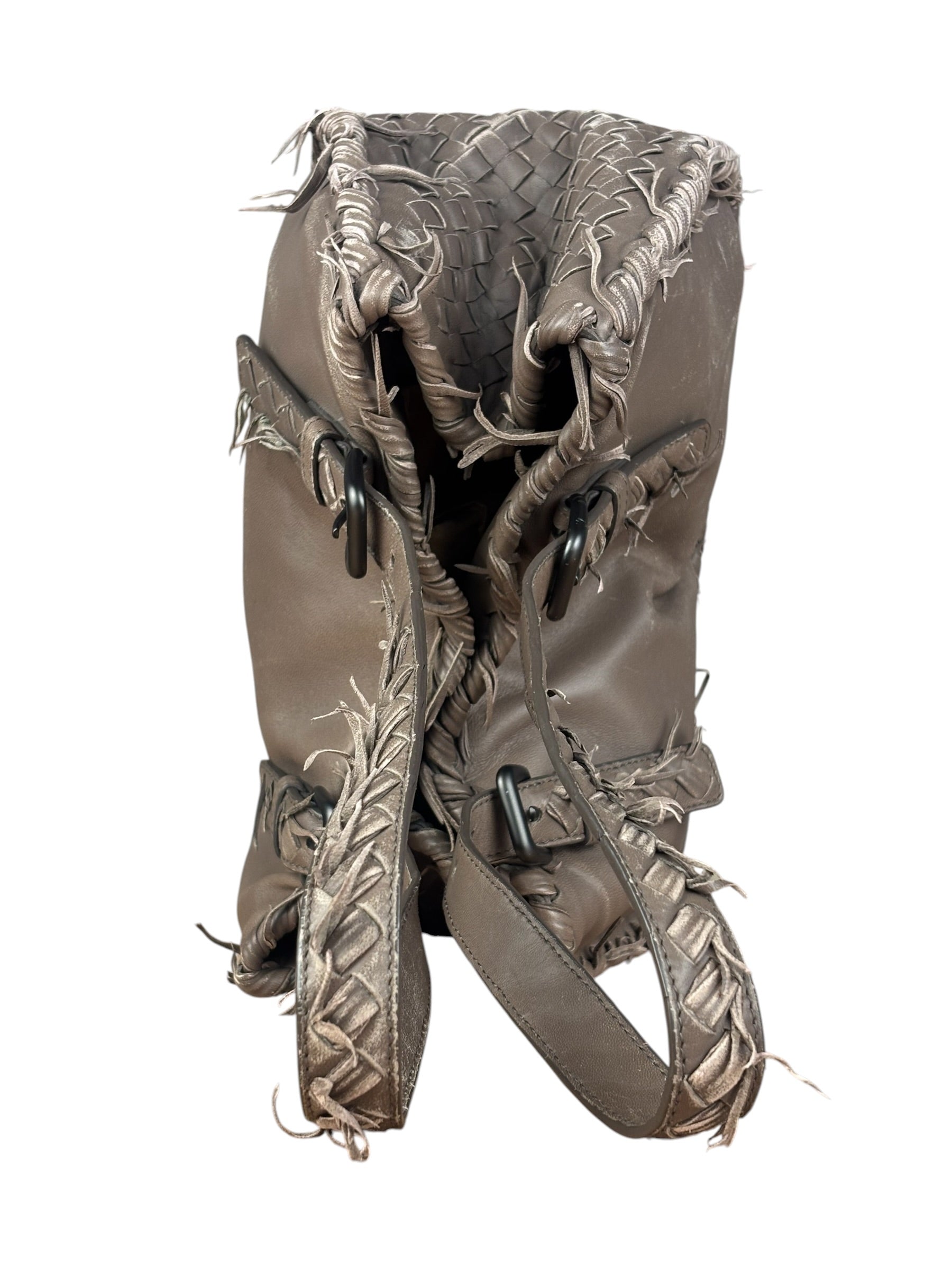 Bottega Veneta Intrecciato Leather Fringe Handbag