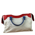 Balenciaga White Multicolor Moto 2Way City Bag