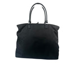 Prada Black Tessuto Nylon Leather Trim Tote Bag