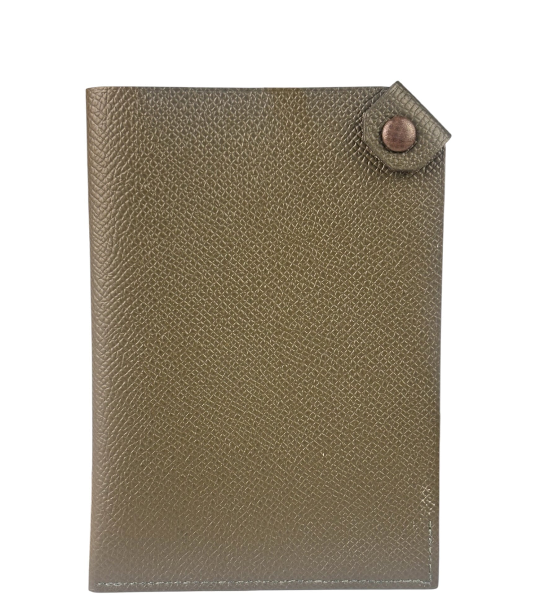 Hermes Vert Loden Calfskin Tarmac Passport Holder