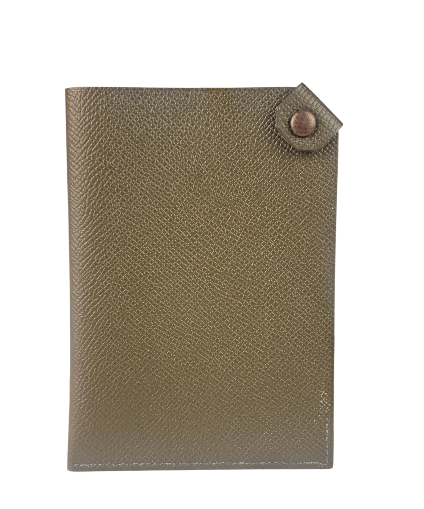Hermes Vert Loden Calfskin Tarmac Passport Holder