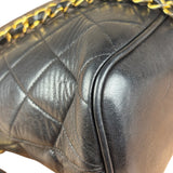 Chanel Vintage Black Leather Shoulder Bag