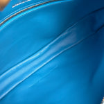 Balenciaga Blue Satin/Leather Trim Leopolda Small Hobo Bag